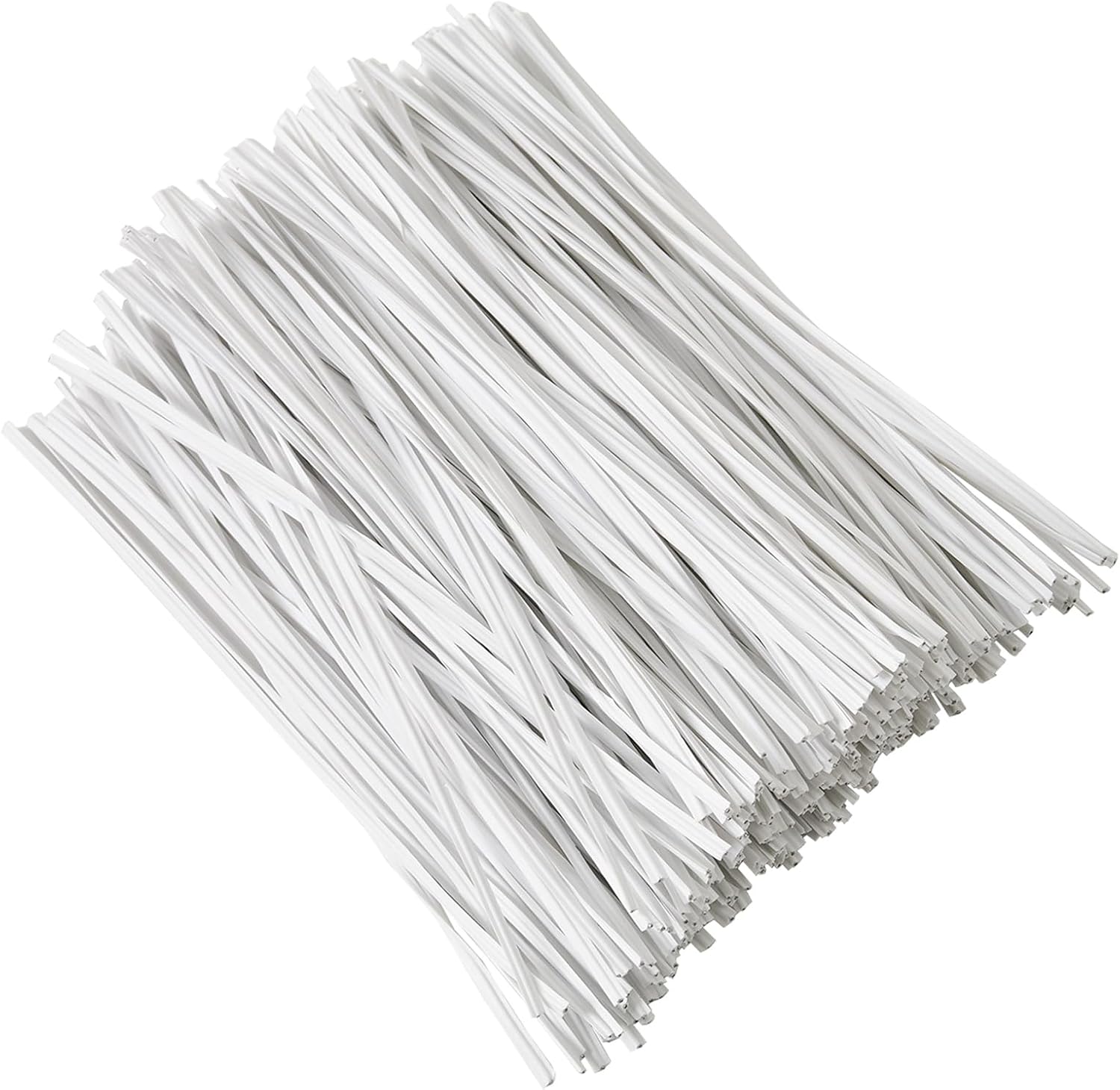 300 Pcs 6 inch White Plastic Twist Ties, Cable Ties, for Bags, Gardening Tools-VerdiqueGarden