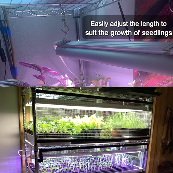 10 Pack 21 Inch Black Hanging Chains with hooks, Grow Lights Chain adjusable, Hanging chains for bird feeders, Plant hanger indoor, Hanging Planter, Christmas wreath, Pendant light, Wind Chime-VerdiqueGarden