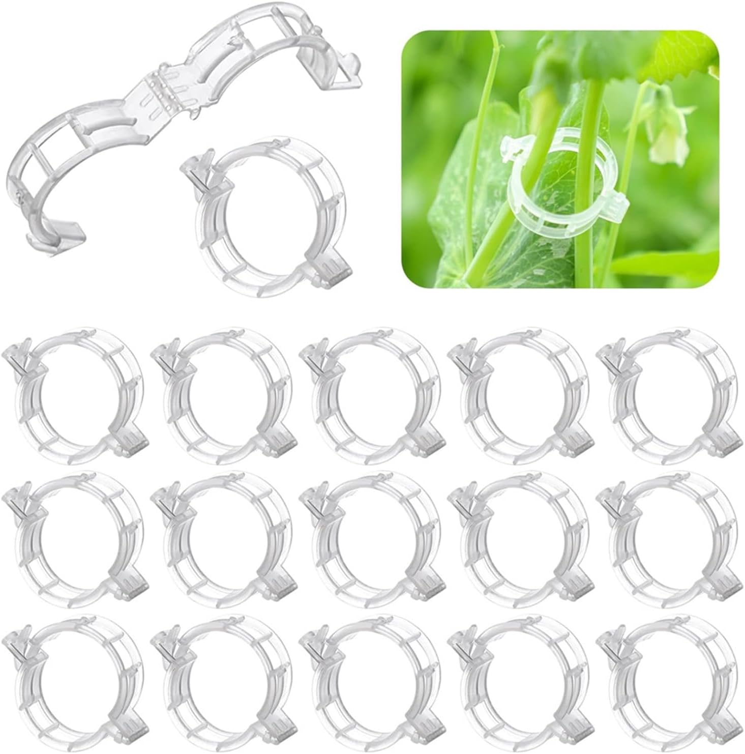 220Pcs Tomato Clips, Plant Support Garden clips, Trellis Clips Plant Support Clip, Vegetable Cages and Supports, Garden Trellis for Climbing Vine Plants, Supports Clip for Tomato Grape Melon-VerdiqueGarden