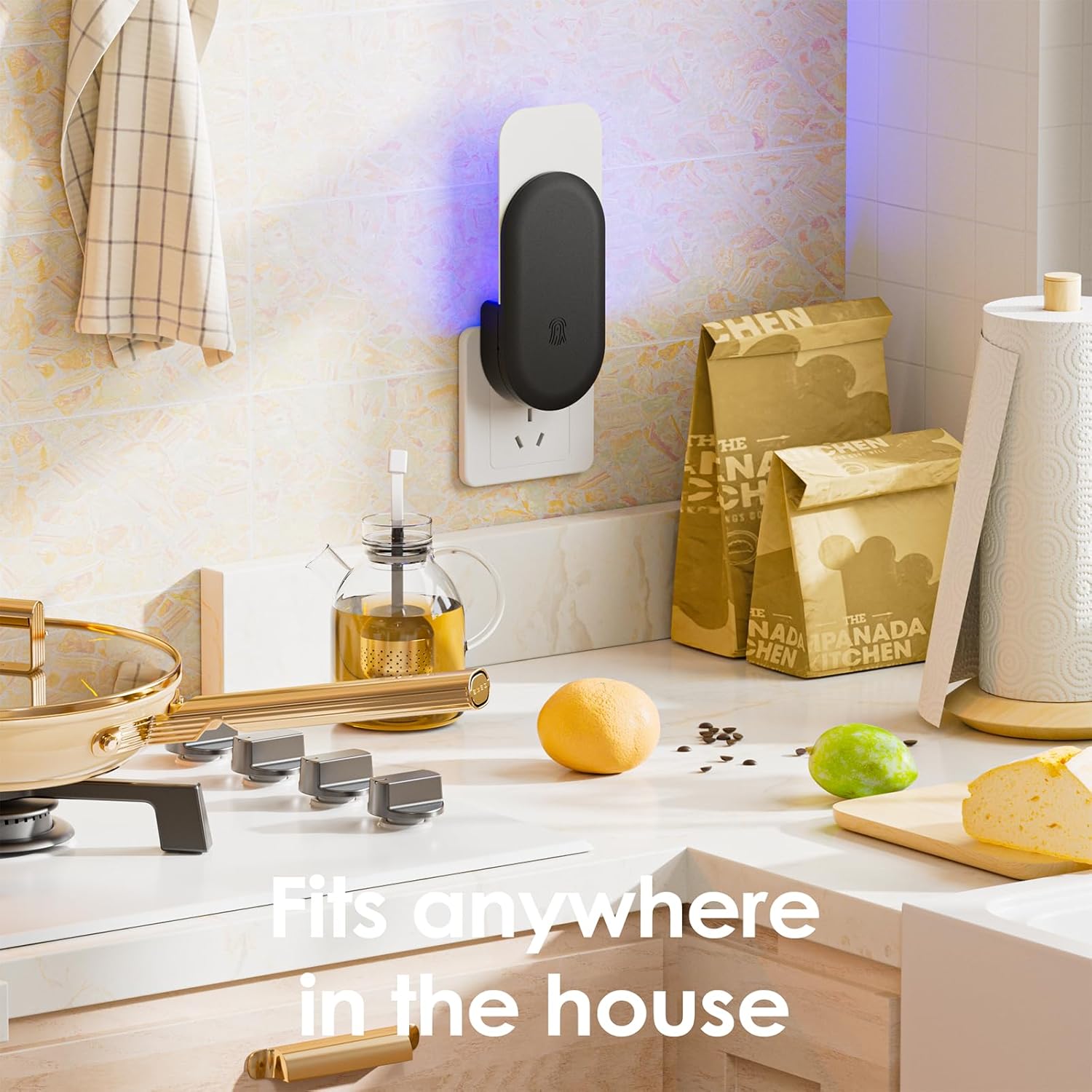 Flying Insect Trap, 2 in 1 Indoor Plug-in Fruit Fly Trap, 2 Trap Black and 12 Glue Cards, Fruit Fly Traps for Gnat, Moth, Mosquito, Suitable for Every Part of The Home-VerdiqueGarden