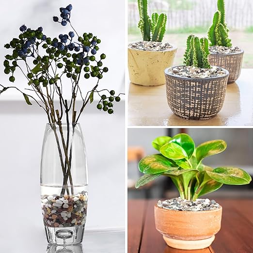 10lbs Mixed Color Pebbles for Landscaping, 3/8inch Small Rocks for Succulent Cactus Planters, Natural Polished Pebbles, River Rocks for Plants, Vases, Garden-VerdiqueGarden