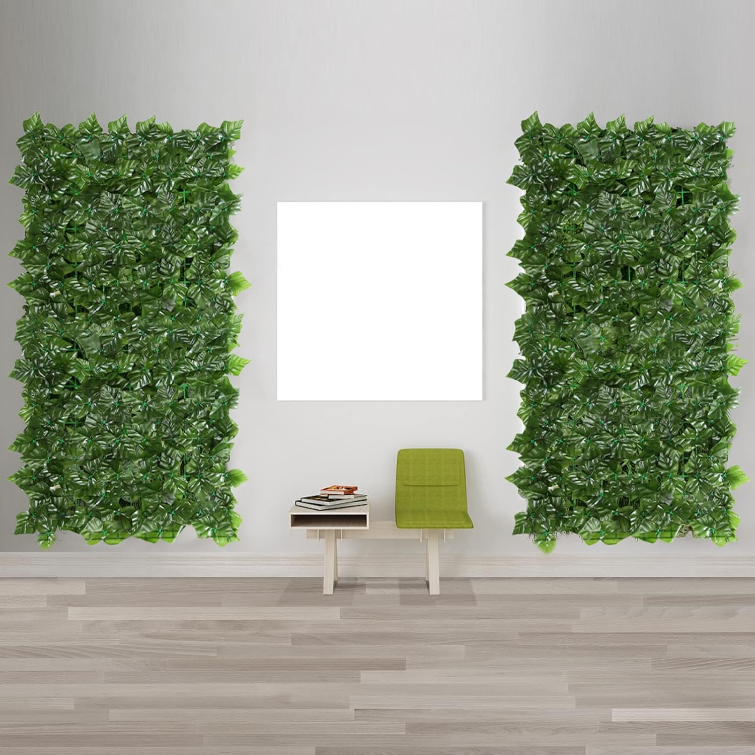 Artificial Ivy Privacy Fence Screen - 99x40in Faux Ivy Privacy Screen for Garden Outdoor (Green)-VerdiqueGarden