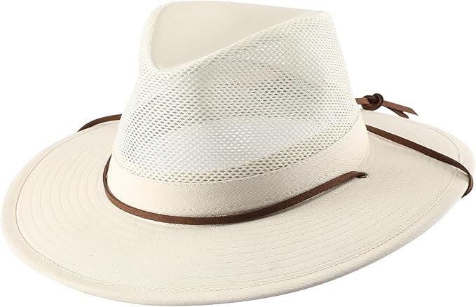 Home Prefer Cotton Summer Fedora Hat Wide Brim Sun Hats for Men Women UPF 50+ Sun Protection Cap for Fishing Hiking-VerdiqueGarden