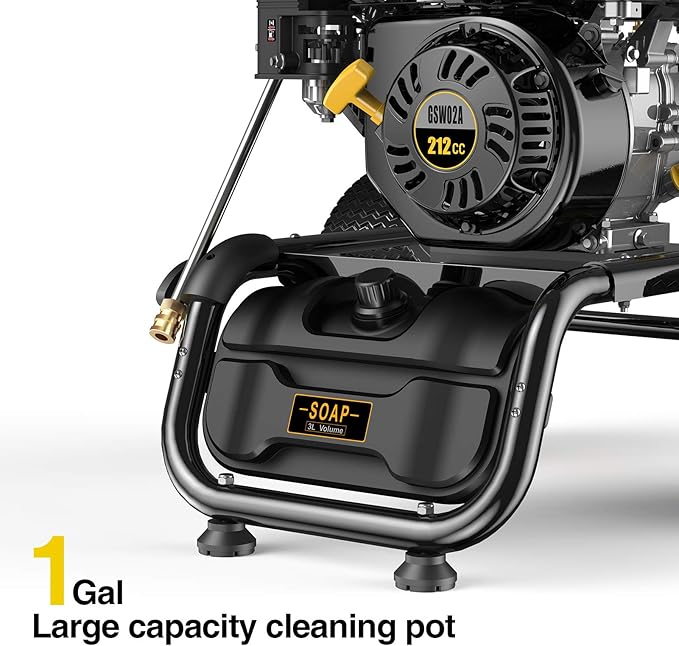 Heavy-Duty Gas Pressure Washer, 3500Psi at 2.6Gpm Power Washer,Portable, 30feet Pressure Hose,Industrial Style,Axial Cam Pump, for Siding, Driveway, House, Car, RV, Paint Preparation etc-VerdiqueGarden