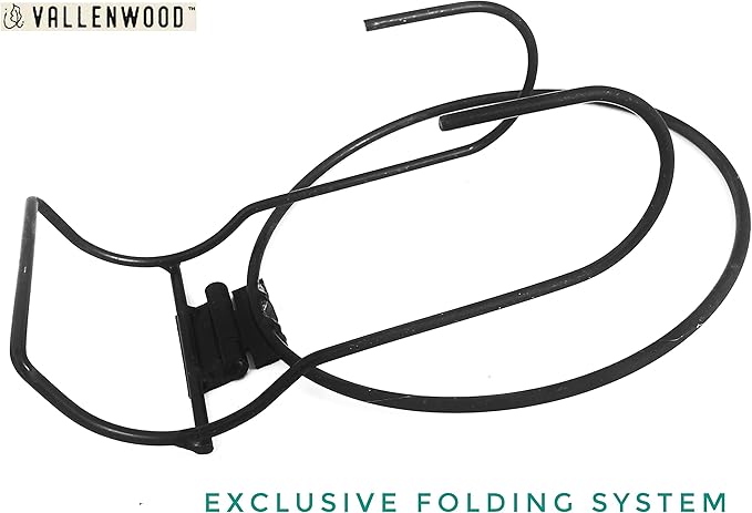 6 Pieces, 6 inches Iron Hanging Flower Pot. Metal Plant Wall Hanger, Vertical Garden. Planter Hook Ring, Rail Metal Fence. Indoor and Outdoor. Yard Garden. Wire Trellis. Collapsible Bracket. (Black)-VerdiqueGarden