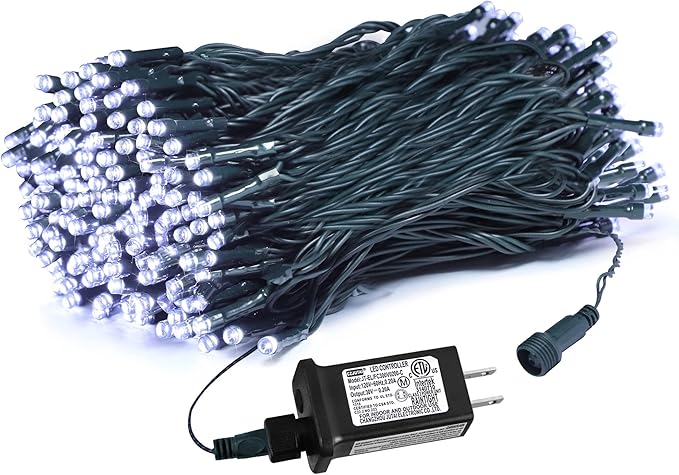 weillsnow White Christmas Fairy Lights Plug in, 200 LED 66FT Waterproof Christmas String Lights, 8 Modes with Memory for Outdoor Indoor Wedding Garden Christmas Decorations (66FT, White)-VerdiqueGarden