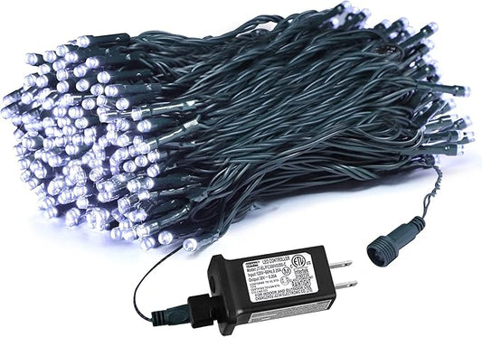 weillsnow White Christmas Fairy Lights Plug in, 200 LED 66FT Waterproof Christmas String Lights, 8 Modes with Memory for Outdoor Indoor Wedding Garden Christmas Decorations (66FT, White)-VerdiqueGarden