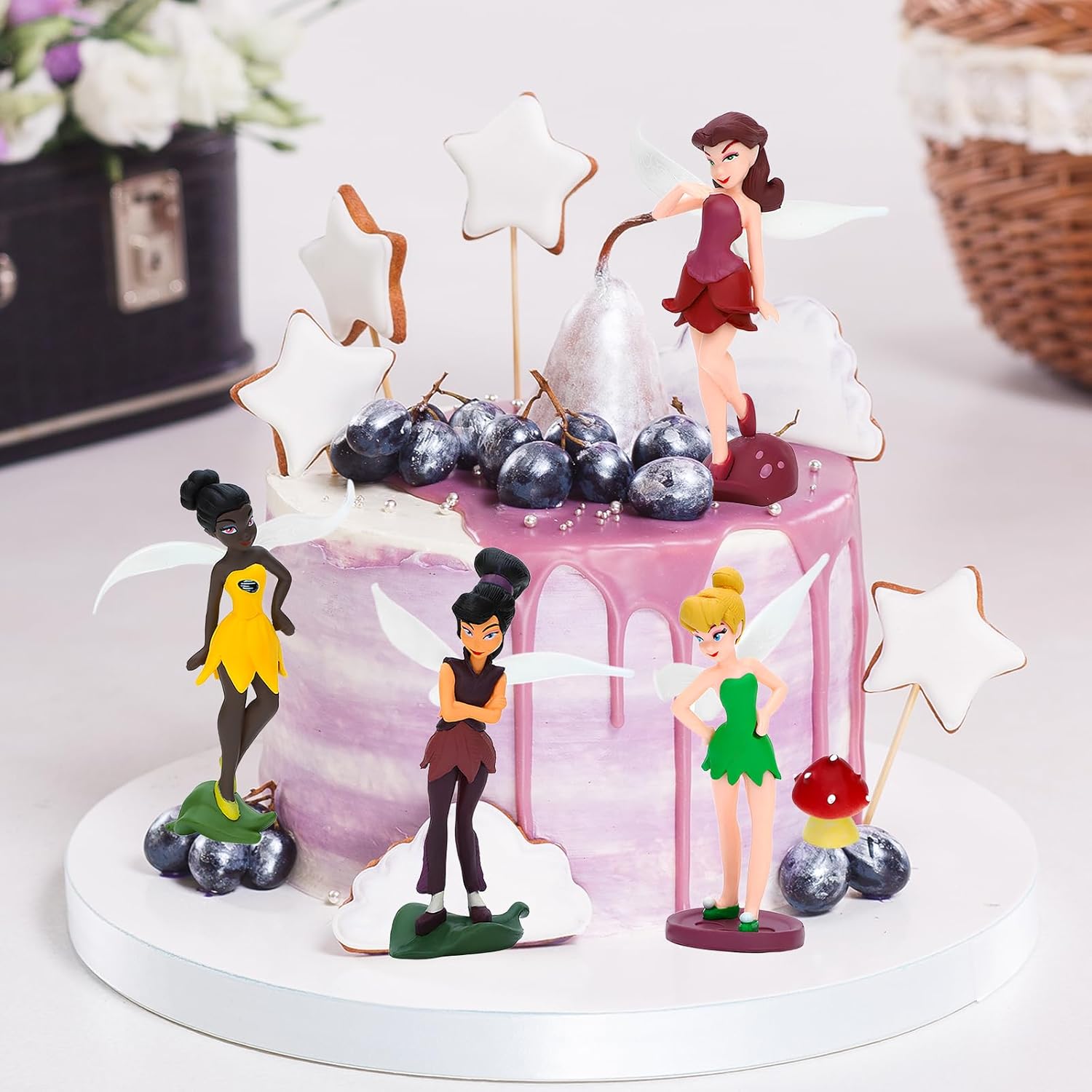 ONEST 11 Pieces Miniature Fairy Garden Accessories Small Fairy Figurines Hand Painted Fairies Figures for Car Decor Garden Flower Pot Birthday Cake Topper-VerdiqueGarden