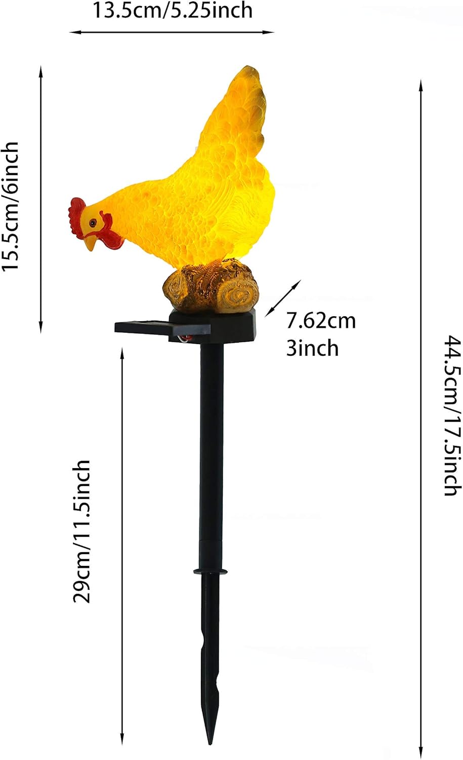 Outdoor Chicken Solar Lights: Garden Decor for Outside Patio Yard Cute Chicken Gifts for Housewarming Mother's Day Birthday-VerdiqueGarden