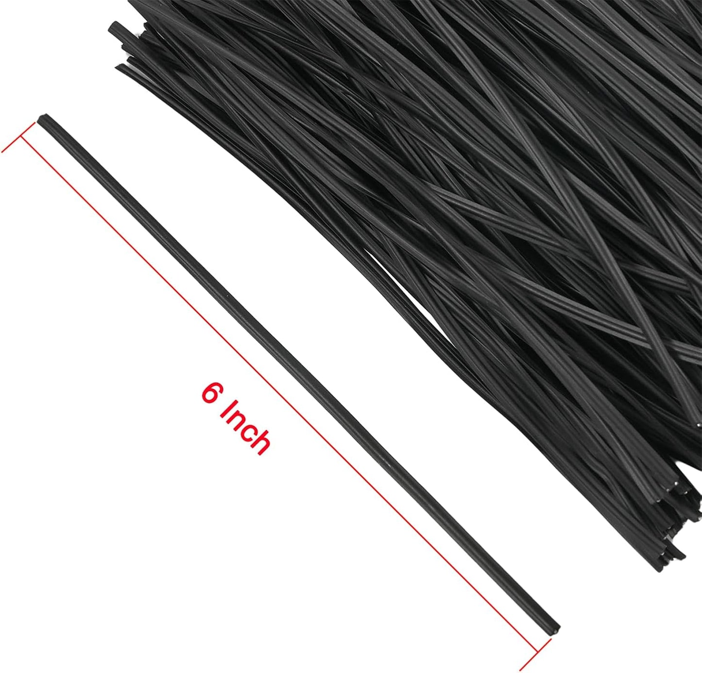 300 Pcs 6 inch Black Plastic Twist Ties, Cable Ties, for Bags, Gardening Tools-VerdiqueGarden