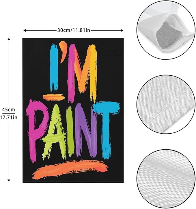 I Love to Fingers Paint Old Couple Seasonal Garden Flags 12x18 Double Sided Small Decorative Banner for All Season-VerdiqueGarden