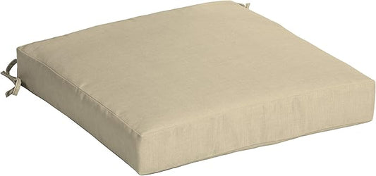 Arden Outdoor Seat Cushion, 19 x 19, Rain-Proof, Fade Resistant Tan Leala-VerdiqueGarden