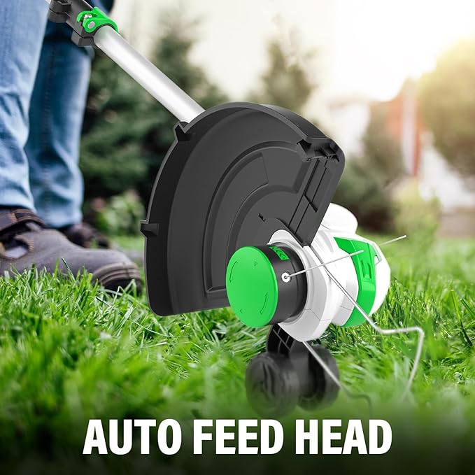 SOYUS Weed Wacker Battery Operated, 12 Inch String Trimmer Cordless, 20V Weed Wacker Electric with Battery and Charger, Lightweight Edger Trimmer with 8 Pcs Replacement Spool Trimmer Lines-VerdiqueGarden