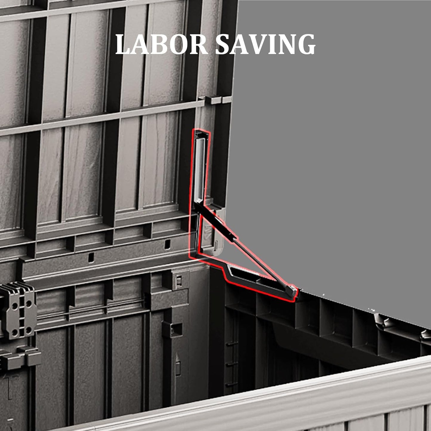 80 Gallon Waterproof Deck Box, Lockable Resin Storage Box for Patio Furniture Cushions Garden Tools and Outdoor Delivery Storage, Coffee-VerdiqueGarden