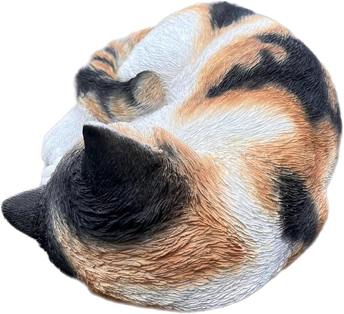 Hi-Line Gift Ltd. Sleeping Calico Cat Garden Statue-VerdiqueGarden