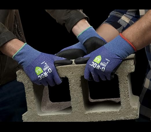 MAGID D-ROC ANSI A4 AeroDex Polyurethane Palm Coated Work Gloves, 1 Pair, Size 5/2XS, GPD482-VerdiqueGarden