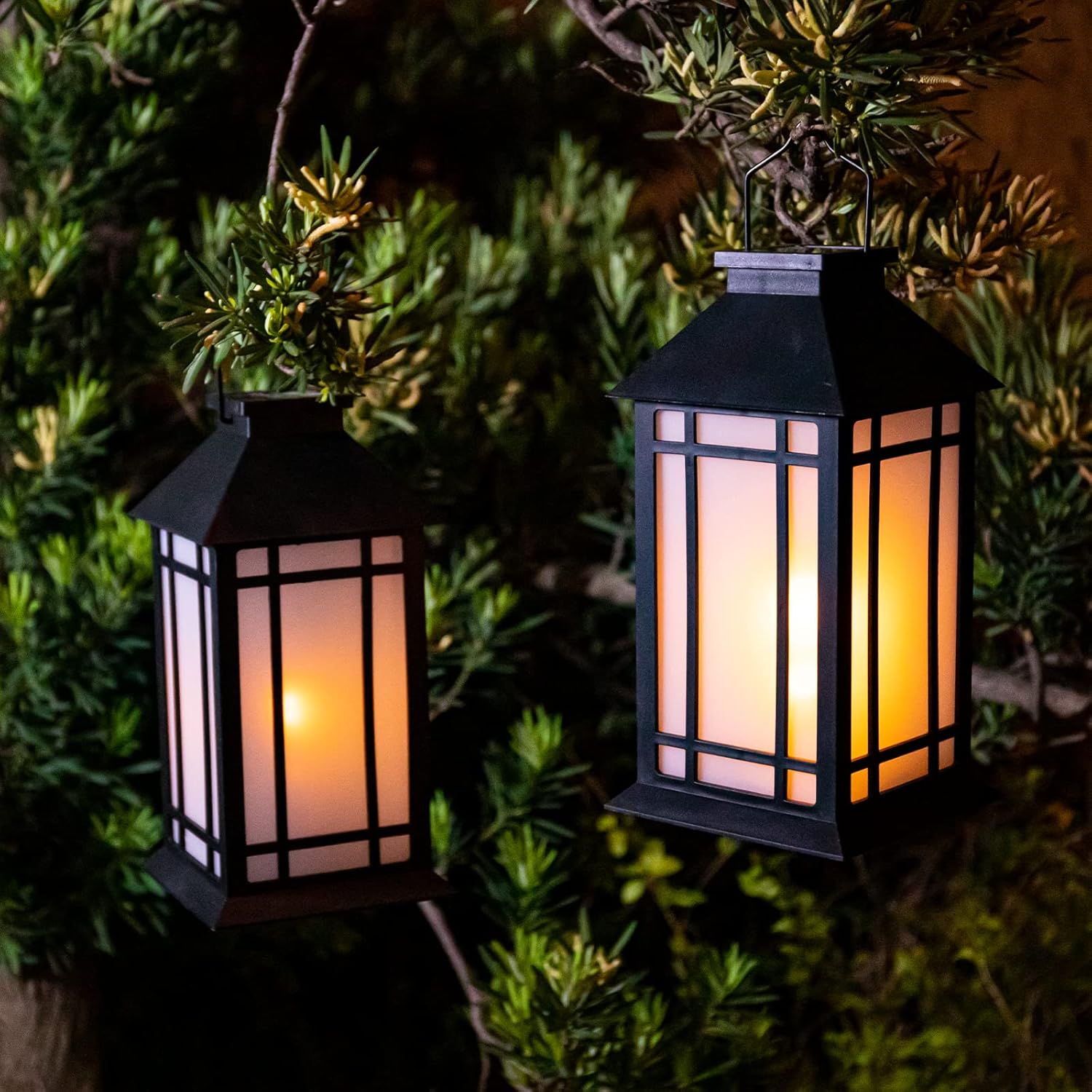 Afirst Solar Lantern Outdoor, Hanging Lights Decorative Outdoor Lighting Waterproof Umbrella Lights for Patio Garden, Table,Party Decor, 2 Pack-VerdiqueGarden