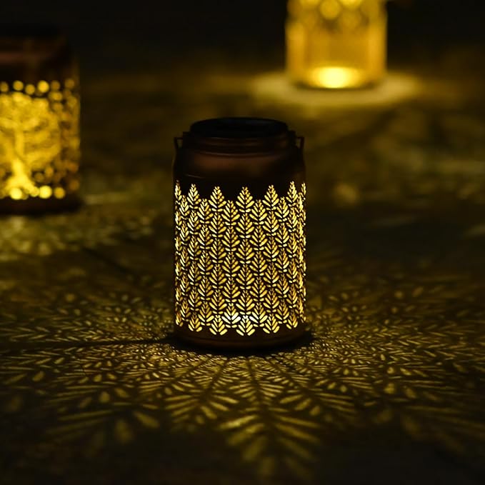 Solar Lanterns Outdoor Waterproof - Birthday Gifts for Women, Men, Mom, Mothers Day Gifts, Solar Lights Outdoor Hanging Garden Decor for Outside, Patio, Outdoor, Yard, Lawn, Balcony Grass-VerdiqueGarden