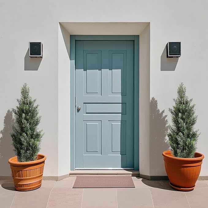 momoplant Artificial Cedar Topiary Trees 3 Ft Fake Cedar Shrubs Set of 2 Faux Cypress Potted Plants for Outdoor Indoor Decor-VerdiqueGarden