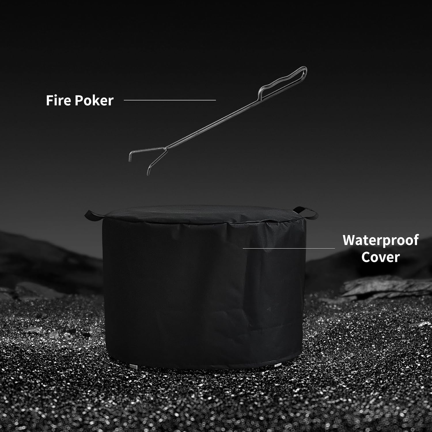 22 inch Smokeless Fire Pit with Waterproof Cover, Stainless Steel Outdoor Smokeless Firepit, Wood Burning Fire Pits for Camping, Bonfire,Low Smoke Firepit for Outside[Slivery]-VerdiqueGarden