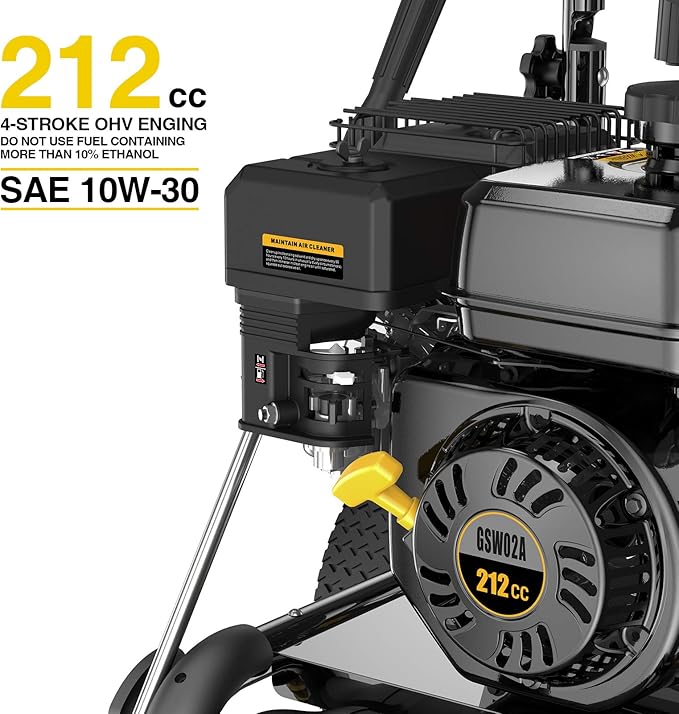 Heavy-Duty Gas Pressure Washer, 3500Psi at 2.6Gpm Power Washer,Portable, 30feet Pressure Hose,Industrial Style,Axial Cam Pump, for Siding, Driveway, House, Car, RV, Paint Preparation etc-VerdiqueGarden