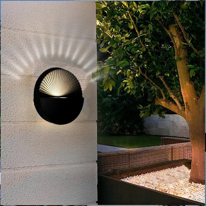 6W Wall Lamp,Exterior Waterproof Wall Sconces Light Fixture,110V Wall Mount Light 3000K Warm White Porch Lights for Garage,House,Garden,Patio 4Pack (Black)-VerdiqueGarden