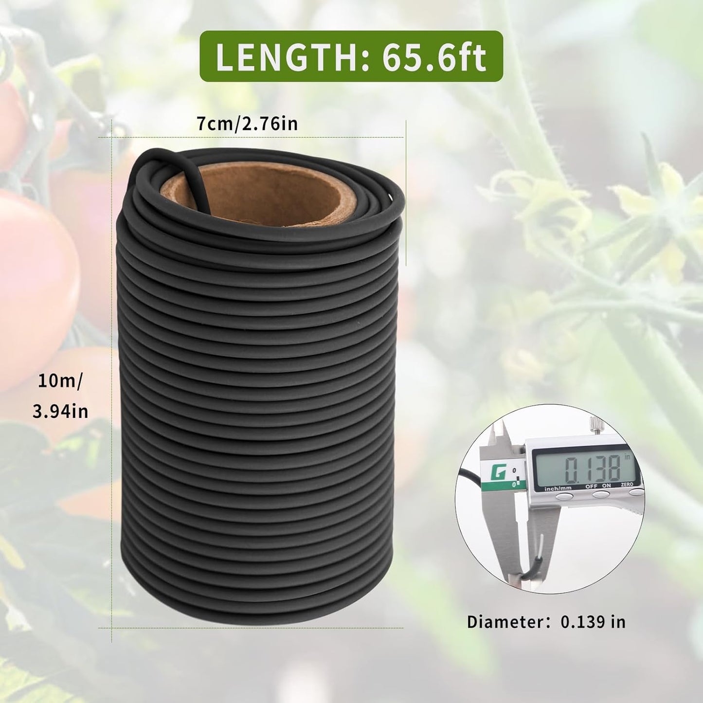 Garden Flexible Wire Tie, Soft Twist Plant Ties Support Plant Vines for Supporting and Fixing Garden Planting Branches Vines & Stems ，Organize Data Wire and Office Organization 65.6’ ( 3.5MM) (black)-VerdiqueGarden