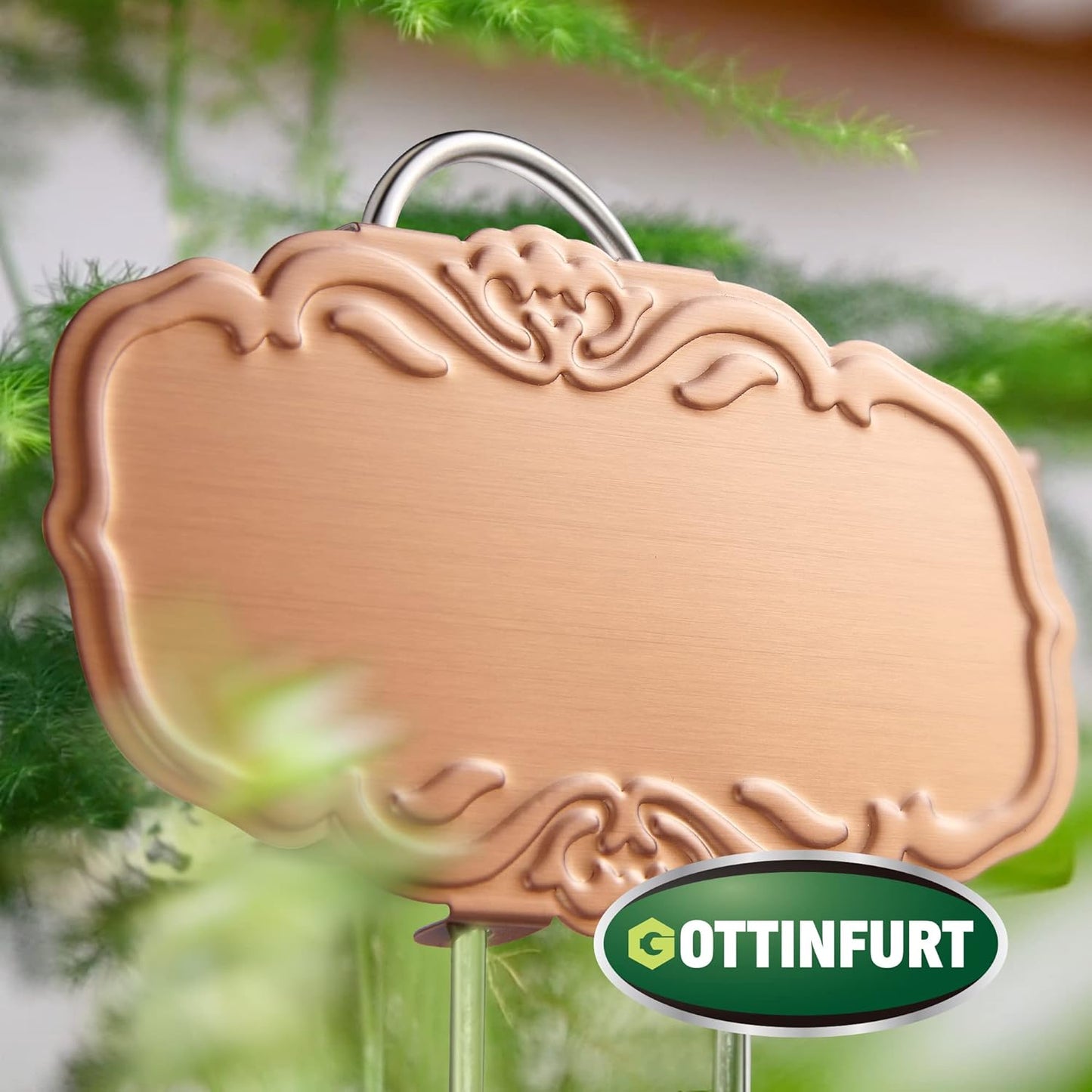 Updated Metal Plant Labels for Garden, 25 Pack Stainless Steel DIY Plant Markers Waterproof for Flowers Pots, Vegetables, Seedlings, Seed (Gold Rose)-VerdiqueGarden