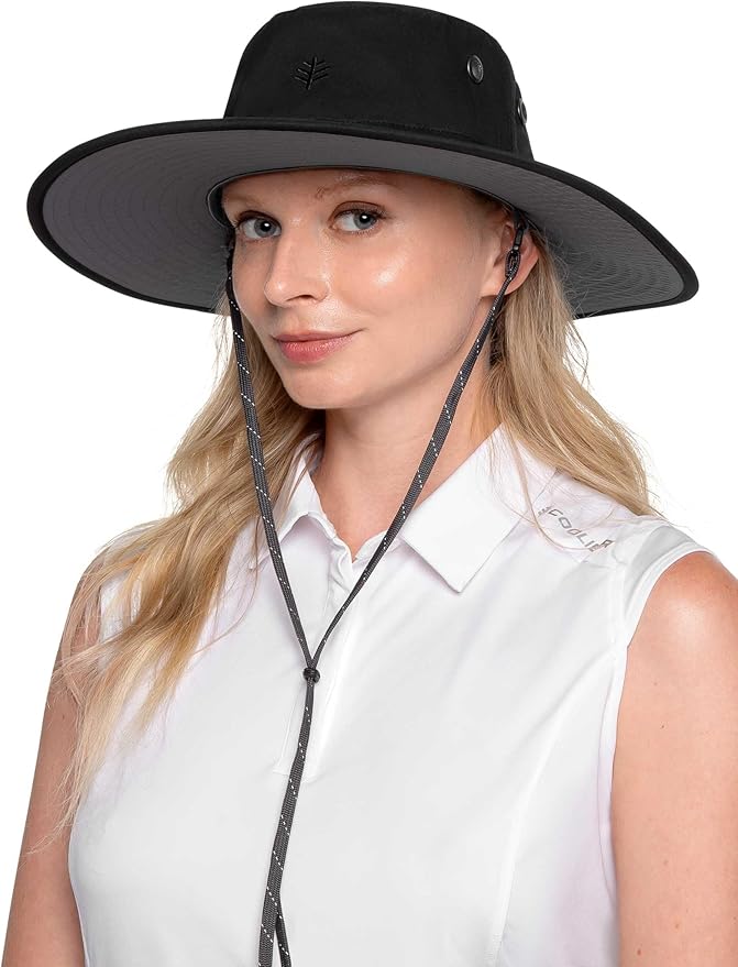 Men's Shapeable Wide Brim Hat - UPF 50 Sun Protection - Maximum Coverage on Your Next Adventure - Sun Fearless Leo Hat-VerdiqueGarden