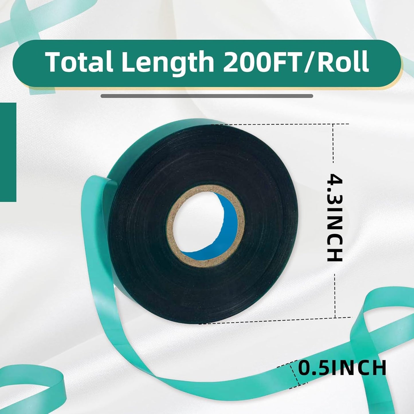 Plant Tape 10 Pack, Garden Tape and Plant Ties for Outdoor Plants, 200FT Length, 1/2 Inch Width, 150um Thickness, for Tomato Grape Vine Grafting, Vegetables Garden Use-VerdiqueGarden