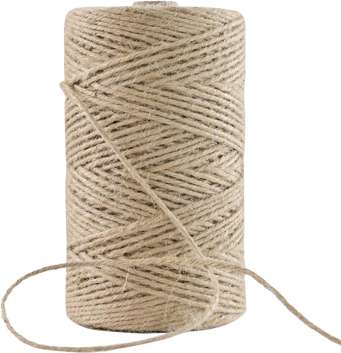 Natural Jute Twine 328 Feet Long String for Crafts Gift Wrapping Christmas Handmade Arts Decoration Packing String Home Decor （3mm * 328feet）-VerdiqueGarden
