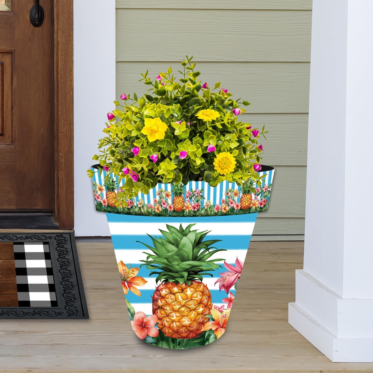 Briarwood Lane Pineapple and Stripes Large Planter-VerdiqueGarden