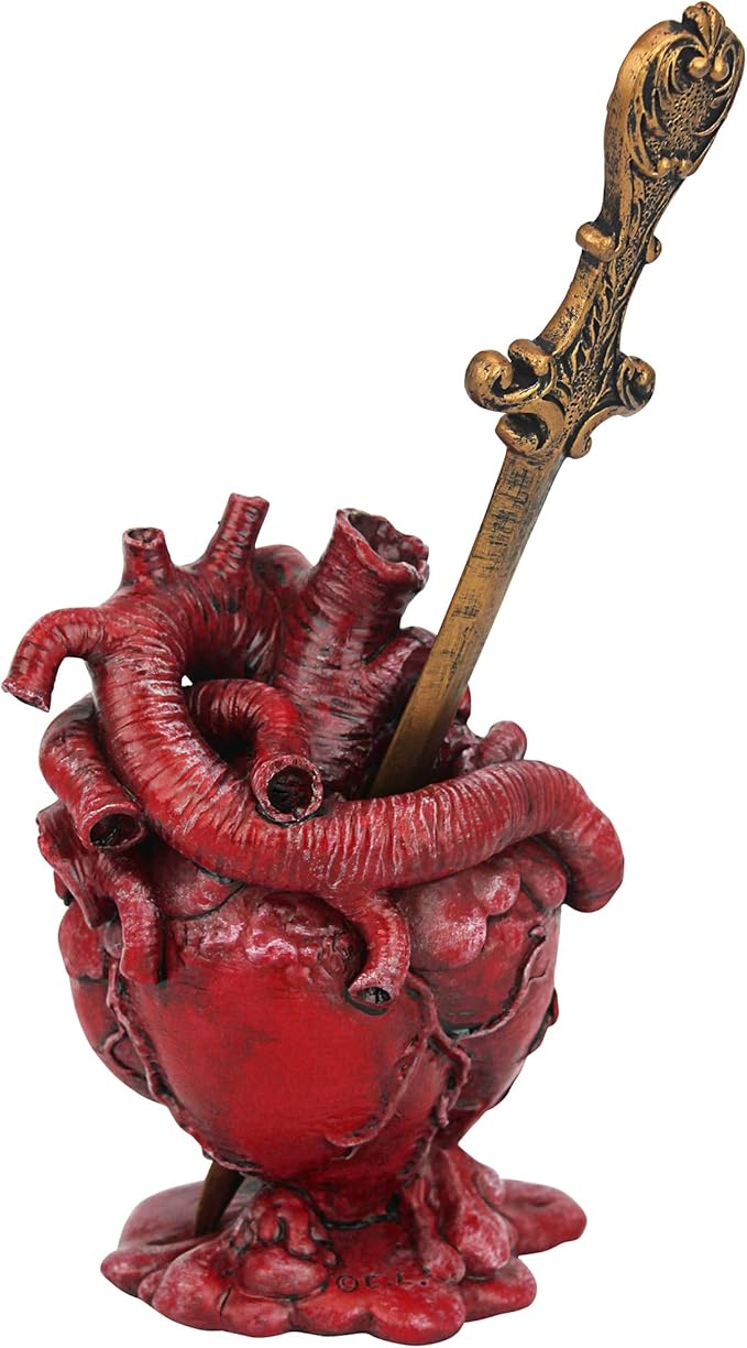 Design Toscano Edgar Allen Poe s Tell-Tale Heart Statue 5 Inch-VerdiqueGarden