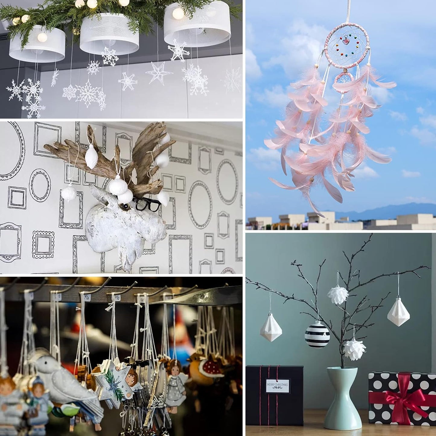 Anvin 984 Feet Cotton Twine Natural Jute Packing String - White for Bakers, Wrapping, Butchers, Baking, Arts and Crafts, Gardening (Pack of 3, 10 Ply 2mm Thick)-VerdiqueGarden