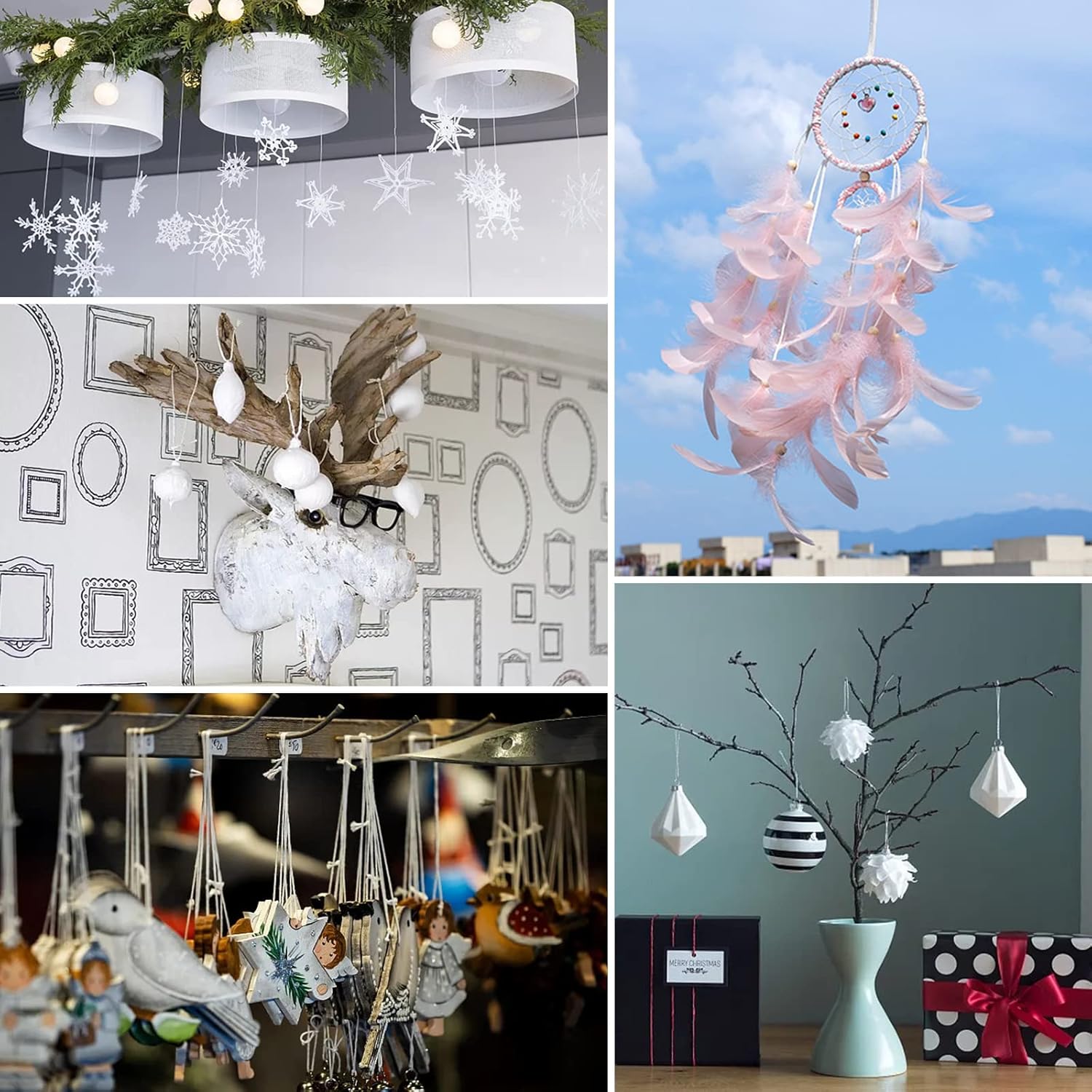 Anvin 984 Feet Cotton Twine Natural Jute Packing String - White for Bakers, Wrapping, Butchers, Baking, Arts and Crafts, Gardening (Pack of 3, 10 Ply 2mm Thick)-VerdiqueGarden