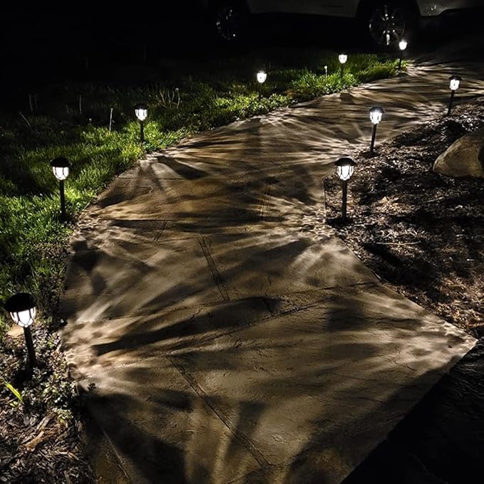 10 Pack Solar Lights Outdoor Decorative Garden Yard Lights for Pathway Walkway Sidewalk Driveway. (Brown, Warm White)-VerdiqueGarden