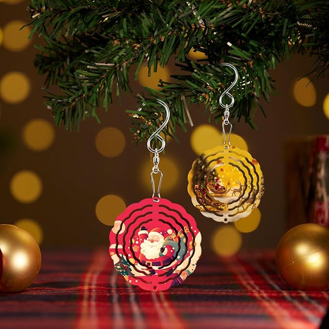 20 Pcs Sublimation Wind Spinner Blanks 3 Inch Bulk Aluminum Metal Ornaments Sublimation Blanks Products Heat Transfer Outdoor Garden Christmas Trees Decoration Sublimation Blank Wind Spinners-VerdiqueGarden