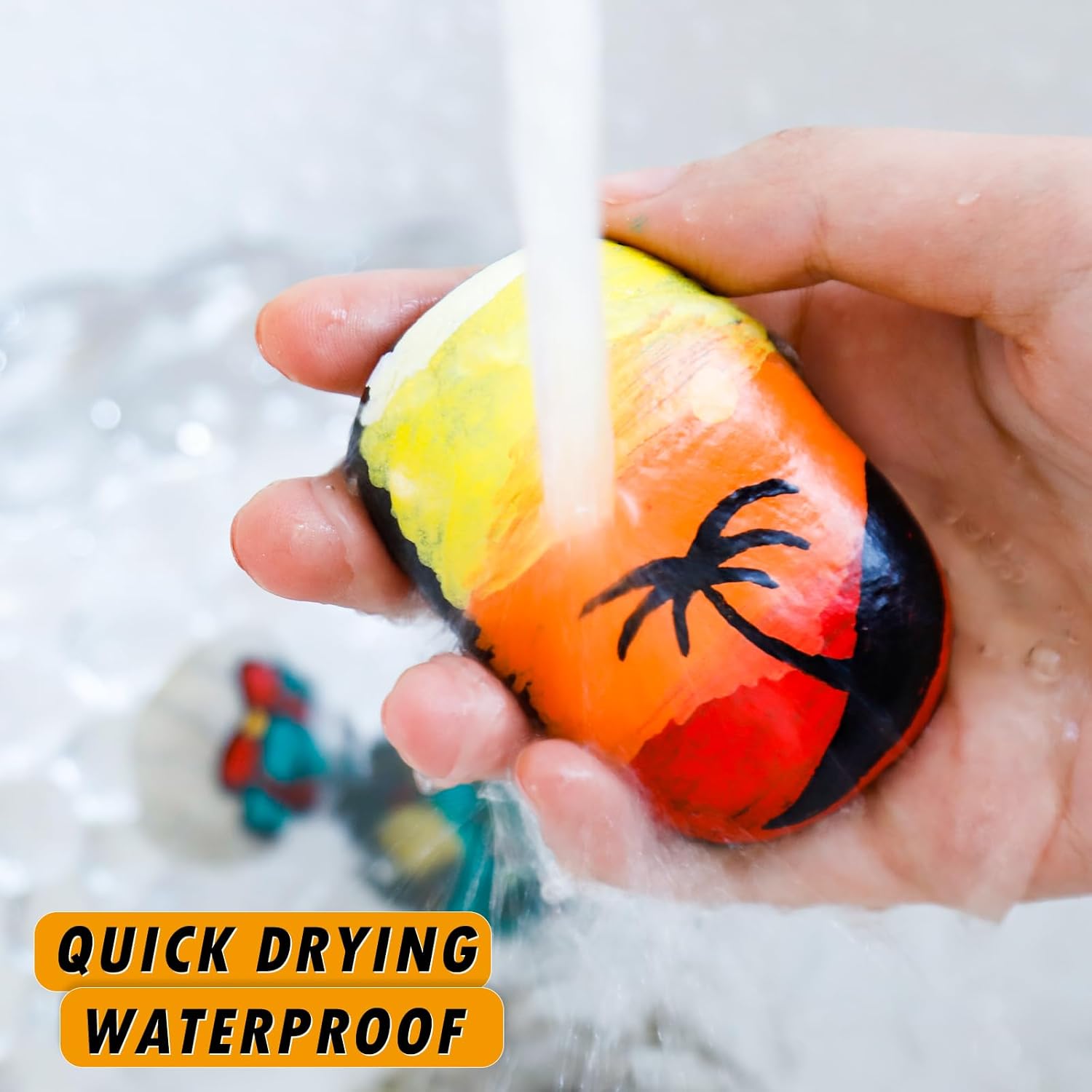 Orange Paint Pens Paint Markers - 12 Pack Permanent Quick Dry Waterproof Marker Pens for Rocks Wood Fabric Plastic Canvas Glass Mugs Metal Tire Stone-VerdiqueGarden