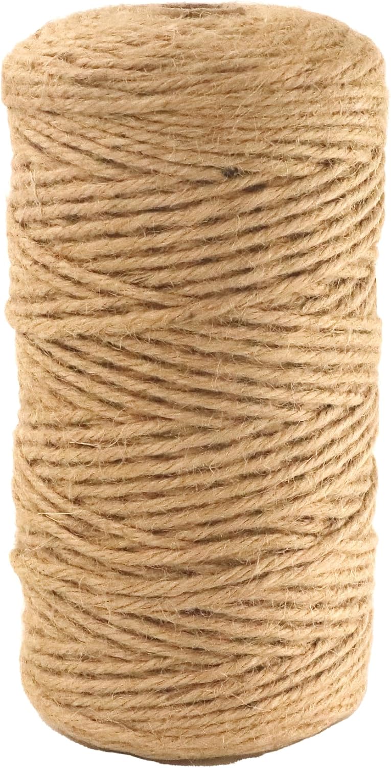 3mm x 500 Feet Natural Jute Rope, Twine for Gardening Tomato Climbing Plant Tie Floristry Crafts Gift Wrapping Packing Decor-VerdiqueGarden