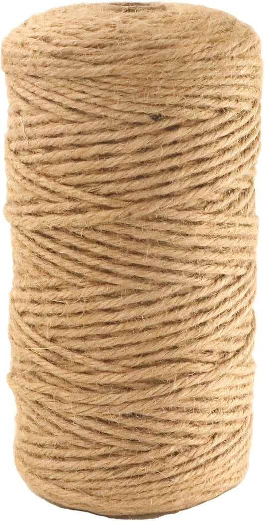 2mm x 1000 Feet Natural Jute Rope, Twine for Gardening Tomato Climbing Plant Tie Floristry Crafts Gift Wrapping Packing Decor-VerdiqueGarden