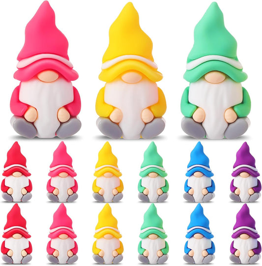 15 Pcs Mini Gnomes Figurines Tiny Fairy Resin Gnomes Statue Garden Bulk for Goody Bag Stuffers Filler Party Favors Gifts Decor Dwarf Statues Garden Dollhouse Micro Landscape Accessories-VerdiqueGarden