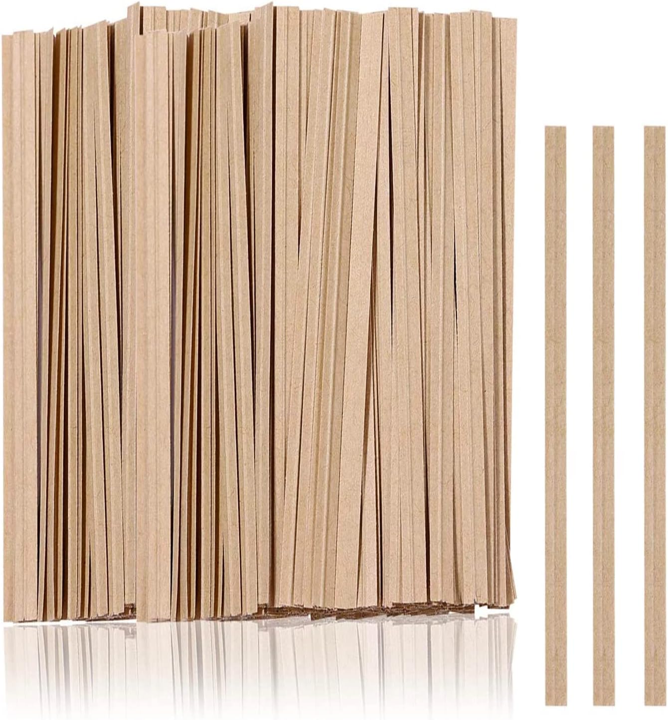 1000 Pcs Twist Ties, Kraft Paper Twist Ties Plant Ties Reusable Bread Ties for Party Cello Candy Coffee Treat Bags Cake Pops (6")-VerdiqueGarden