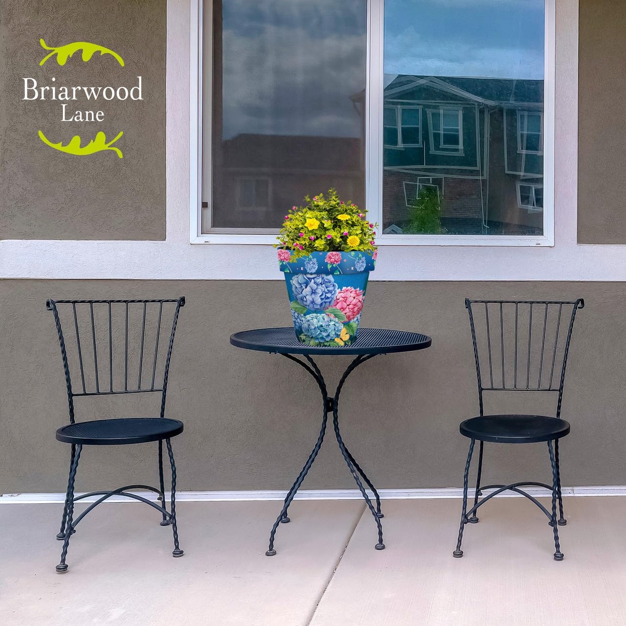 Briarwood Lane Colorful Hydrangeas Medium Planter-VerdiqueGarden