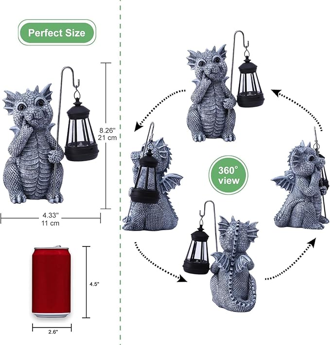 Garden Decor Solar Statues for Mom Grandma Birthdays for Women Sister Wife Lady - Front Patio Balcony Yard Art Lawn Ornaments Porch Outdoor Outside Decorations-VerdiqueGarden