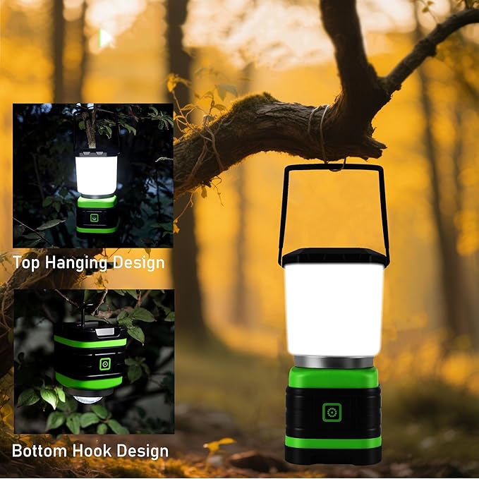 Lichamp LED Camping Lantern, Battery Powered LED Lights Camping Essentials, Portable Lanterns Flishlights for Emergency, Hurricanes, Outdoor Hiking, Power Outages, Survival Gear and Home Use, 4 Pack-VerdiqueGarden