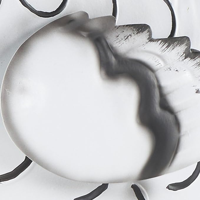 Deco 79 Metal Rooster Decorative Garden Sculpture Garden Statue with Black Texturing and Red Accents, Outdoor Sculpture 15" x 6" x 18", White-VerdiqueGarden