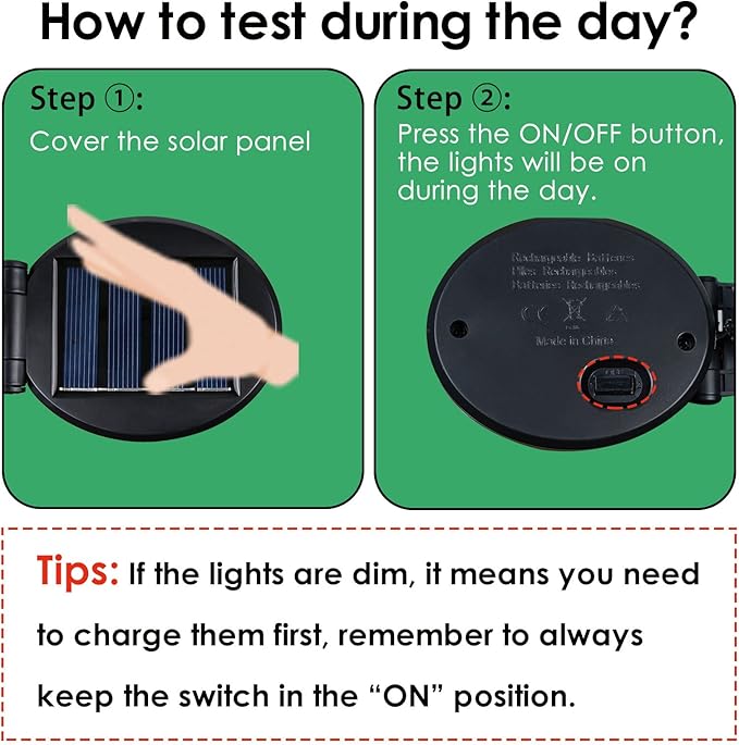 OZS Warm White ⇋ Cool White RGB Color Changing 6Pack 48LED Solar Garden Lights - Solar Lights Outdoor, Solar Firefly Lights, Sway by Wind, Fairy Lights Waterproof for Garden Patio Pathway Decoration-VerdiqueGarden