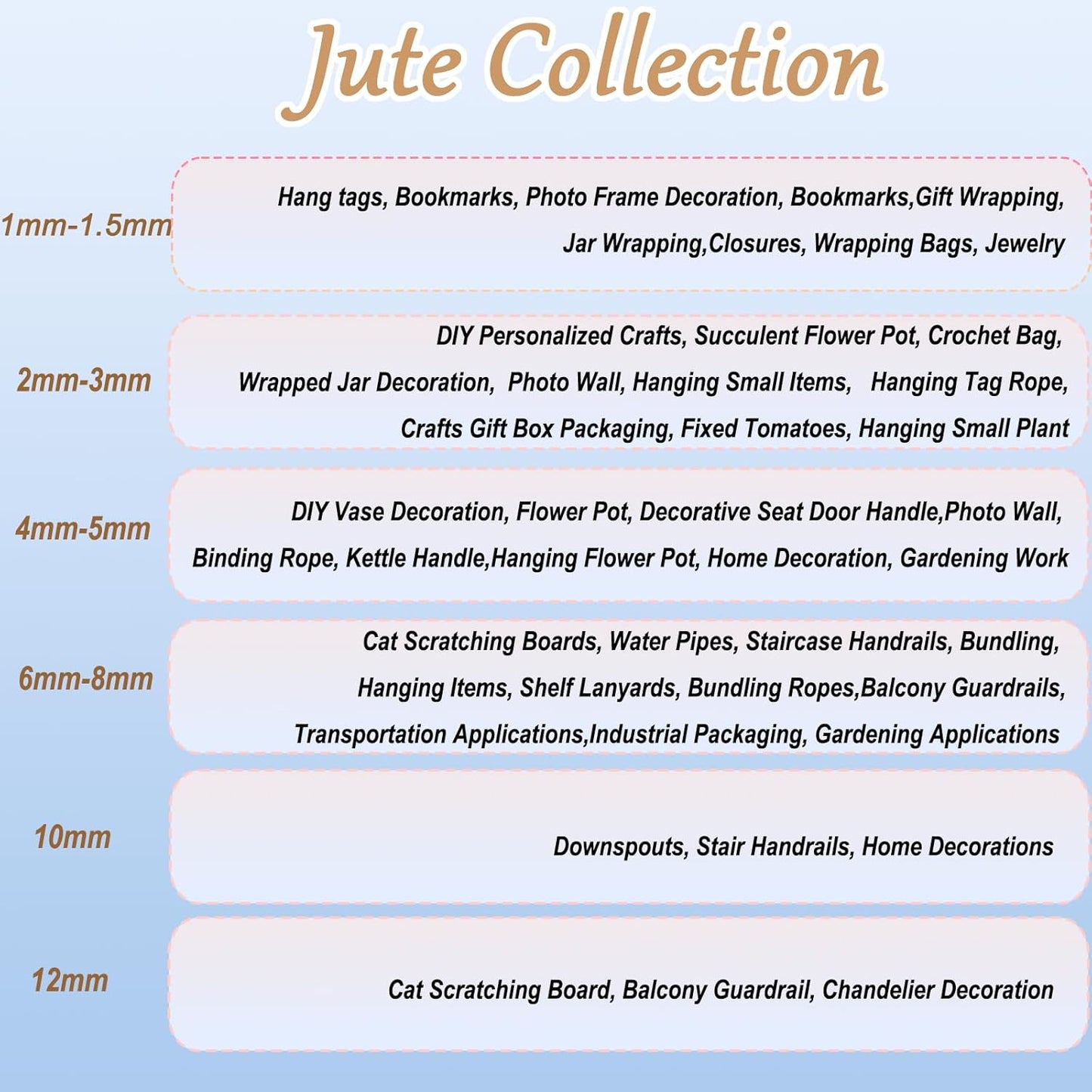 ARISKEY Natural Jute Twine,3Ply String for Crafts 1640 Feet Long Cord Suitable for Crafting,Gardening,Tomato, Climbing Plant,Tie Floristry,Strong Enough for Outdoor Heavy-Duty Use-VerdiqueGarden