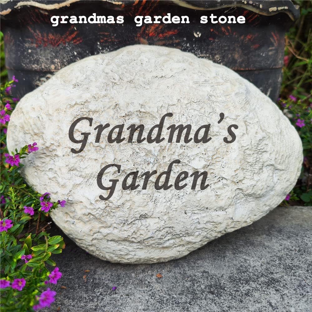 Personalized Decorative Garden Stones Engraved with Any Message, Indoor or Outdoor Welcome Stones Memorial Stones Cemetery Decorations for Housewarming,Memorial Gifts Special Day Gifts,11"X8"-VerdiqueGarden