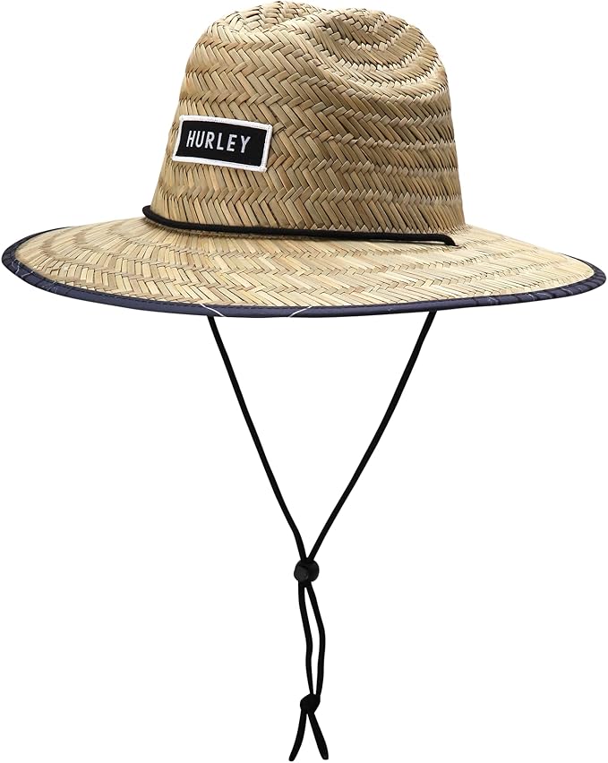 Hurley Men's Straw Hat - Bayside Lifeguard Straw Sun Hat-VerdiqueGarden